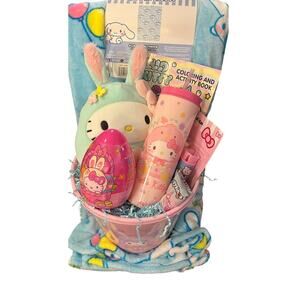 Hello Kitty Cinnamoroll bundle 50 70 throw soft and adorable Large Easter basket